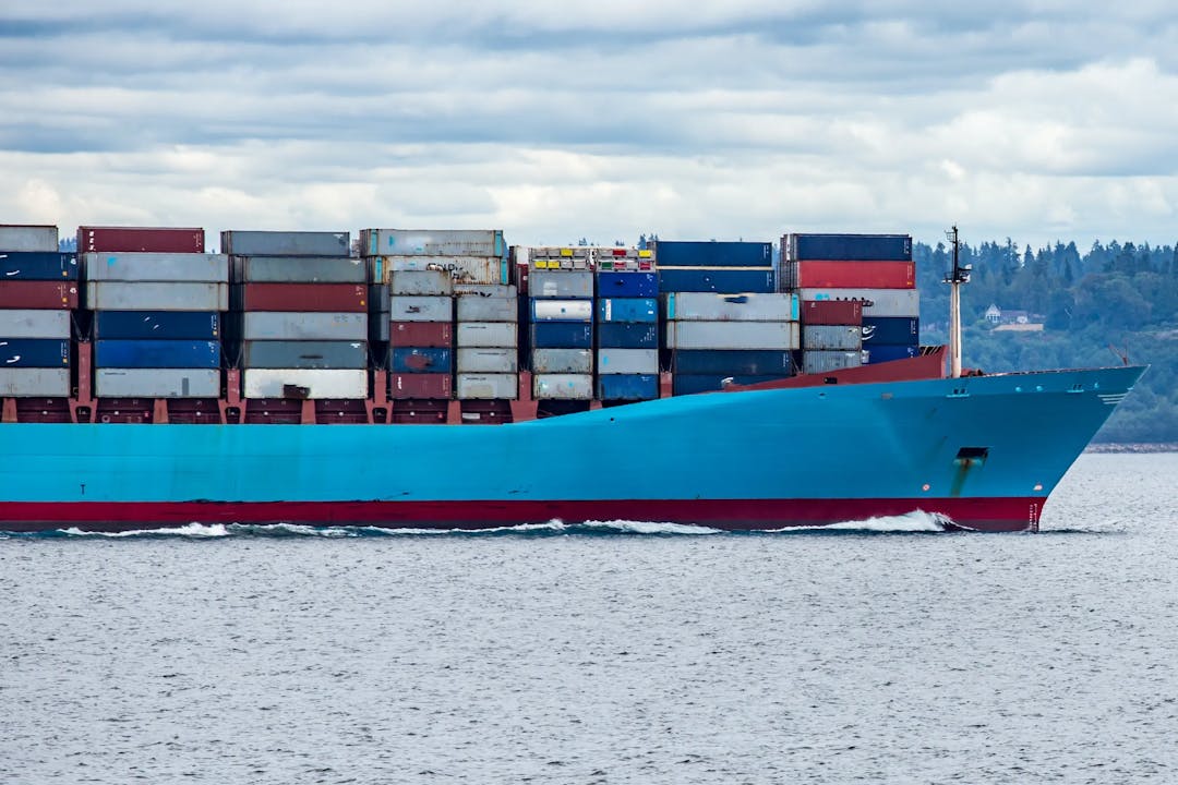 A picture of a container ship